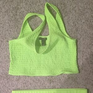 Revamped Lime Green Textured Tank&Skirt Set,(NWT)Some FlawsItSays In description